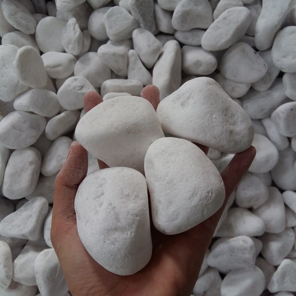Snow White Pebble Gravel Stone for Home Garden Decoration Landscaping Stone