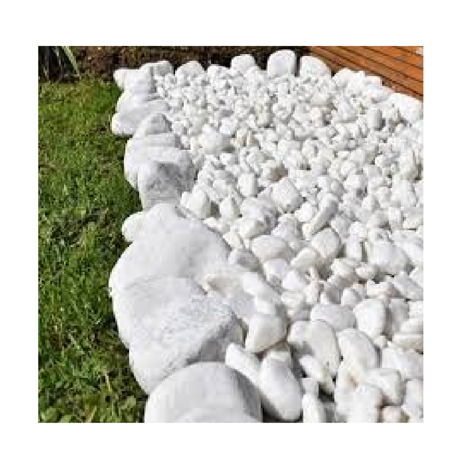 Thanh Cong Brand High Quality Natural Decorative Stones Milky White Cobble & Pebble Type Exterior Use Made in Viet Nam
