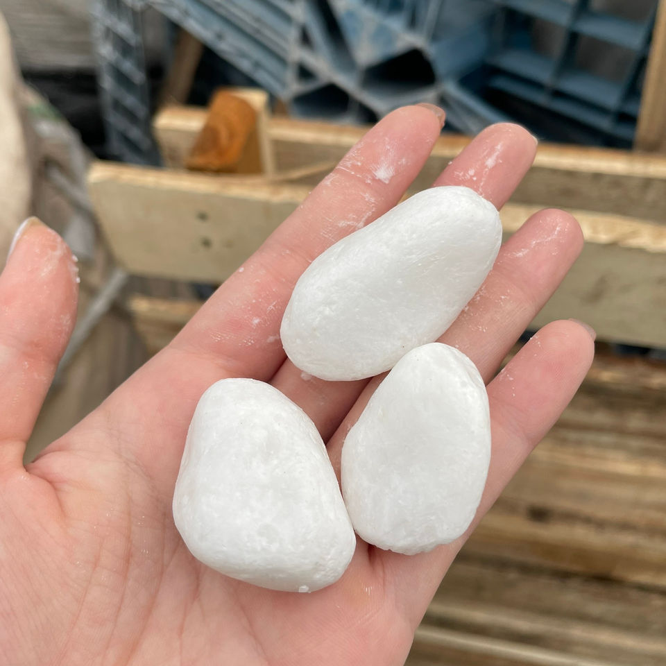 Vietnam White Pebbles Gravel Tumbled Stone for Garden Landscape