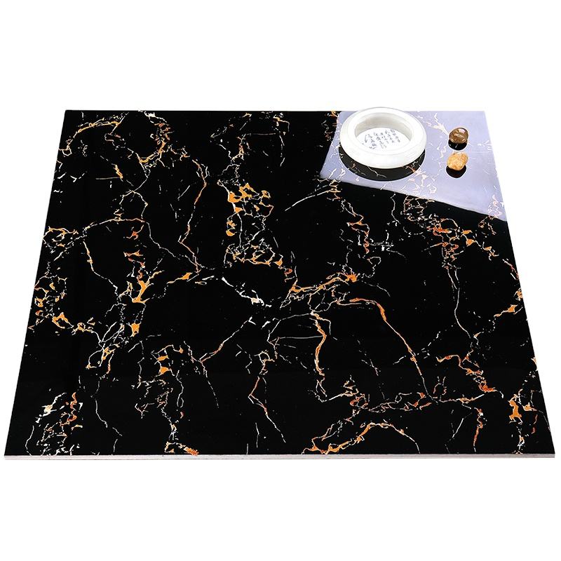 Gạch lát nền men sứ màu đen, kích thước 60x60cm