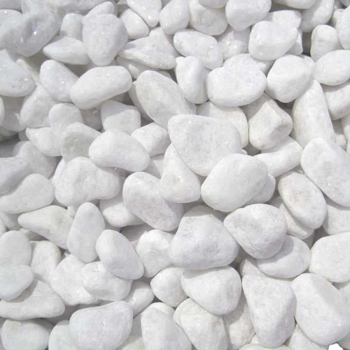 Vietnam Snow White Tumbled Stone Pebble for Outdoor Garden Paving Decorative Landscape Cobbles & Pebbles