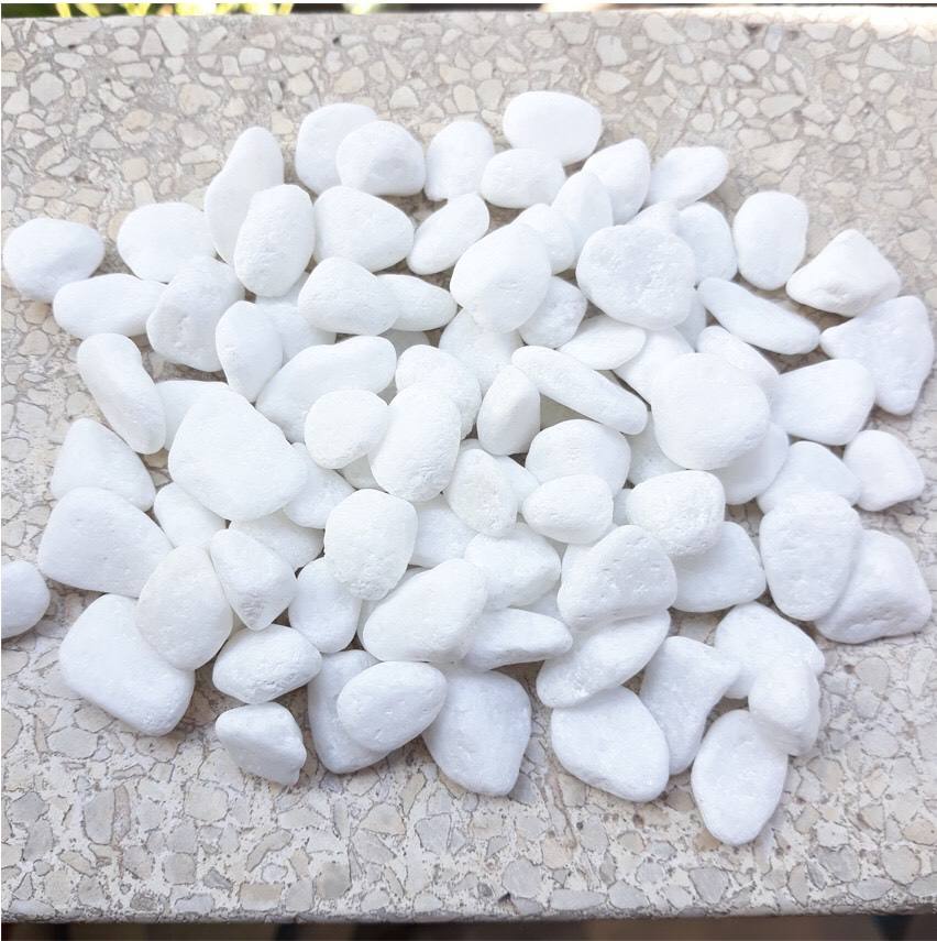 Vietnam Pebble Stone Snow White Landscaping Pebble Paver Outdoor Tumbled Stone Gravel Tumbled Pebble Stone