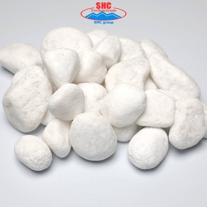 Super round Snow White Tumbled Natural Stone Cobble Pebbles for Outdoor Landscaping Design Vietnam