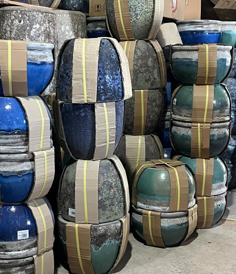 Factory Inventory Price Wholesale Glazed Pot for Planting Ceramic Pot Mediterranean Flower Planters Garden Outdoor Limited