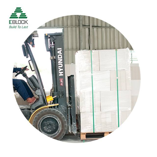 Khối bê tông khí chưng áp rỗng kiểu thiết kế công nghiệp