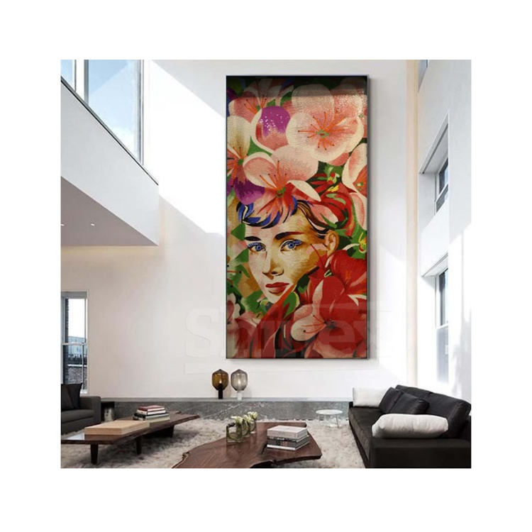 Tranh khảm kính thủ công 10mm dày dặn, kiểu truyền thống