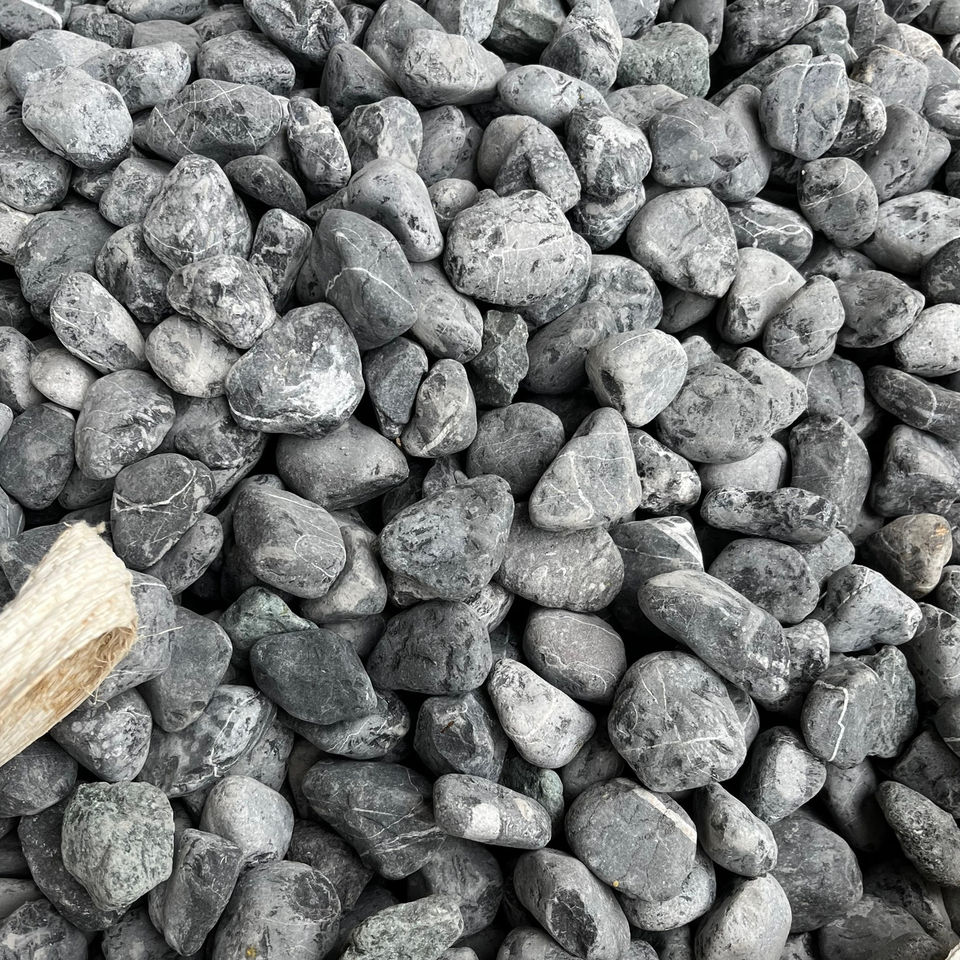 Vietnam Natural Stone Landscape-Black Tumbled Pebble Gravel