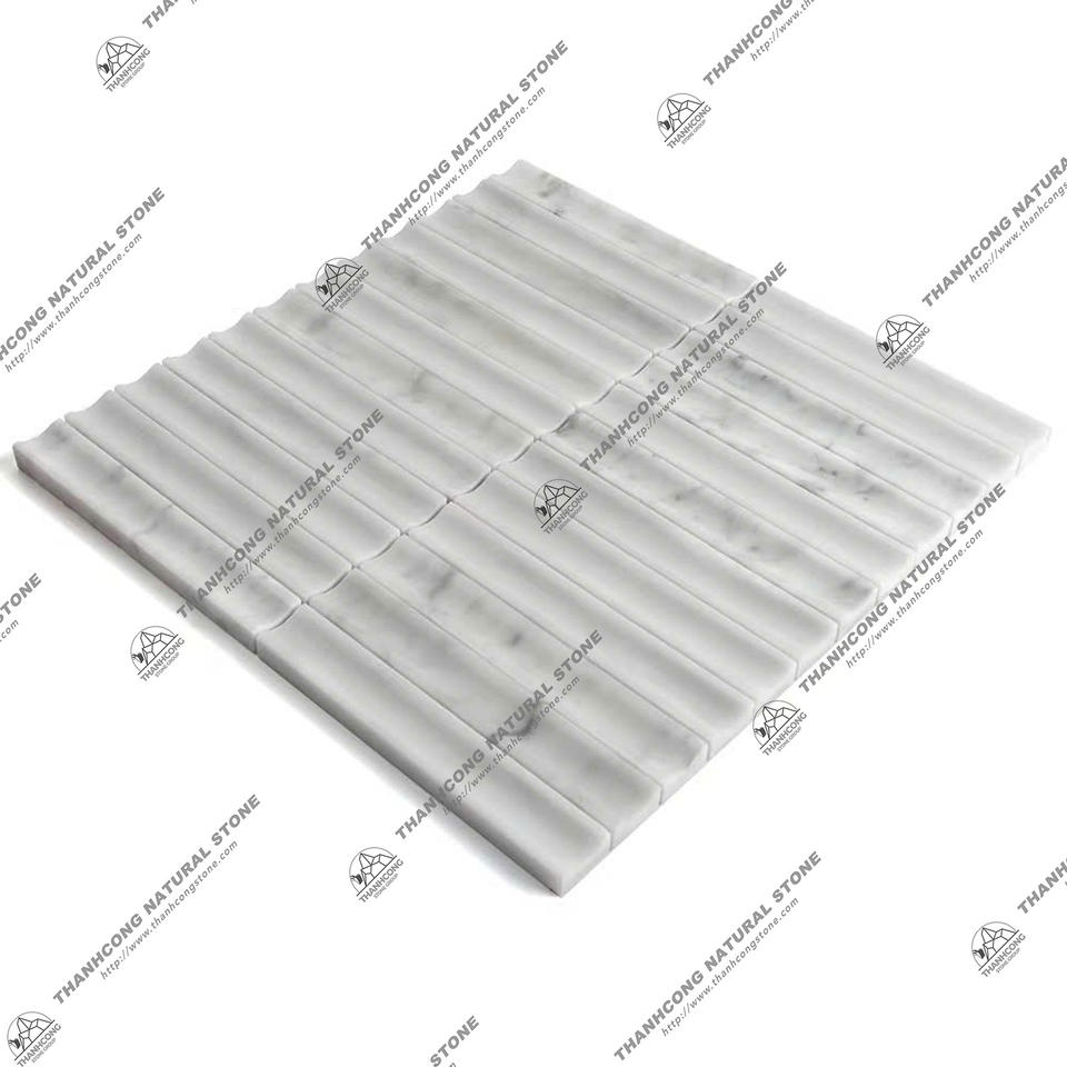 Modern White Color Mosaic Decorative Wall Tiles 8-10mm Rectangle Tiles for Kitchen Living Room Hotel Villa Interior Walls