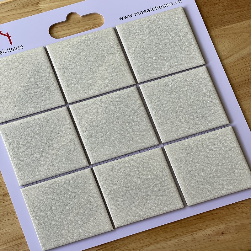Gạch Mosaic gốm men rạn chip KT 100x100mm 100031
