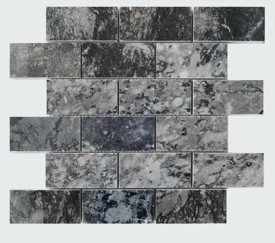 Gạch ốp tường mOSAIC đá cẩm thạch đen sữa phong cách hiện đại