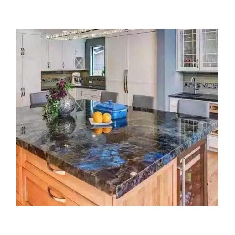 Tấm đá granite Labrador mắt xanh 180x60x2cm cho mặt bàn bếp