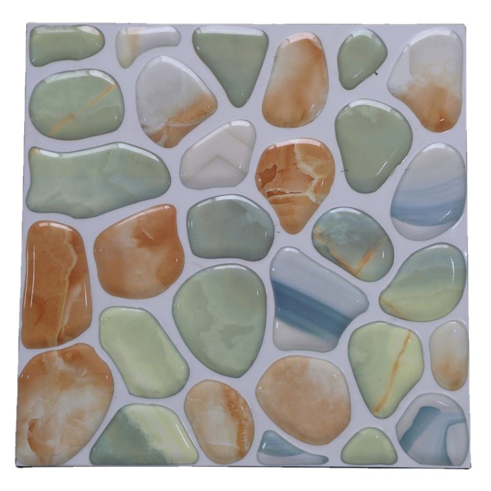 Gạch lát nền đá cuội phòng tắm 30x30cm