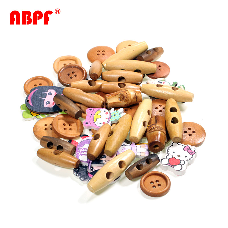 Cúc Gỗ Thủ Công DIY Thời Trang Nhiều Hình Dạng Khác Nhau, Bán Sỉ Từ Nhà Máy Dùng Cho Phụ Kiện Quần Áo Trẻ Em/Bé