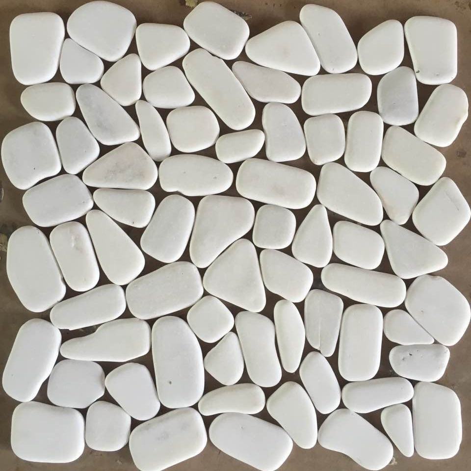 Nhà cung cấp Trung Quốc Sỏi trắng sông với lưới bán buôn
