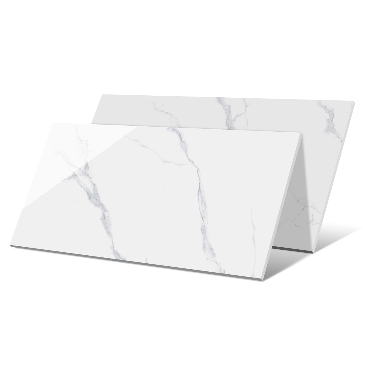 Gạch men khổ lớn màu trắng Carrara, vân đá cẩm thạch