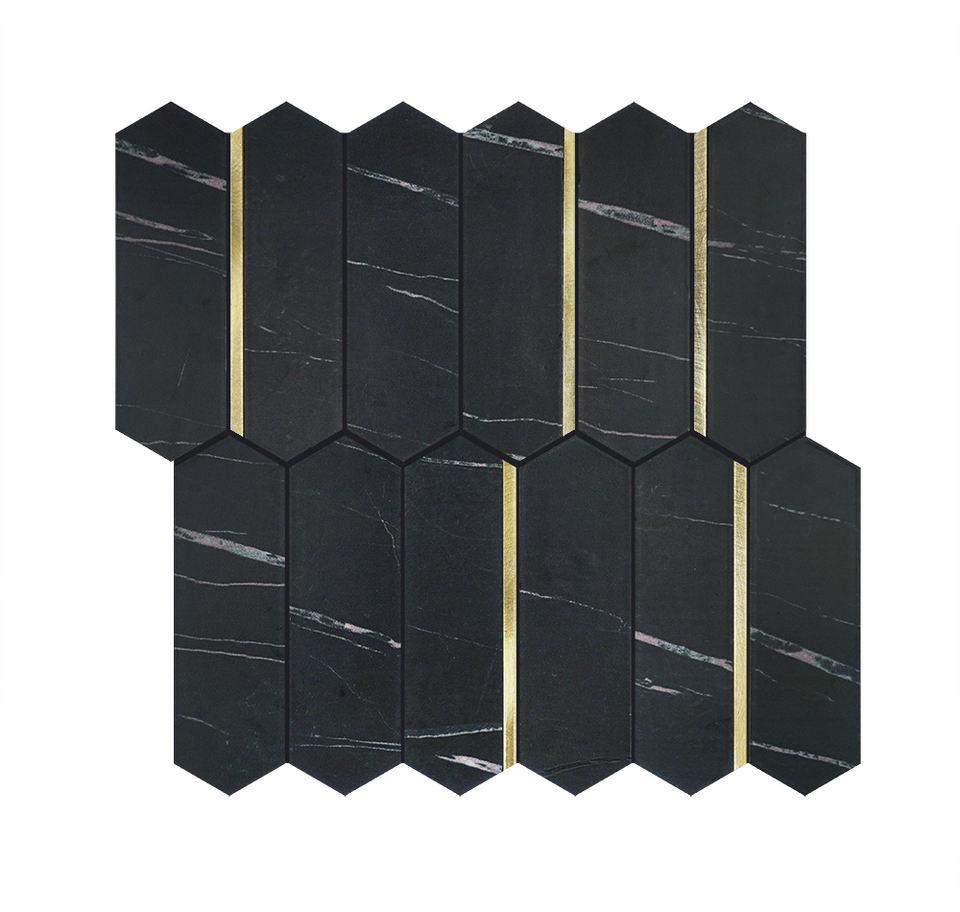 Tấm nhôm composite đen cao cấp dạng gạch dán bóc, Tấm ốp tường bếp tự dán Tự làm dễ dàng