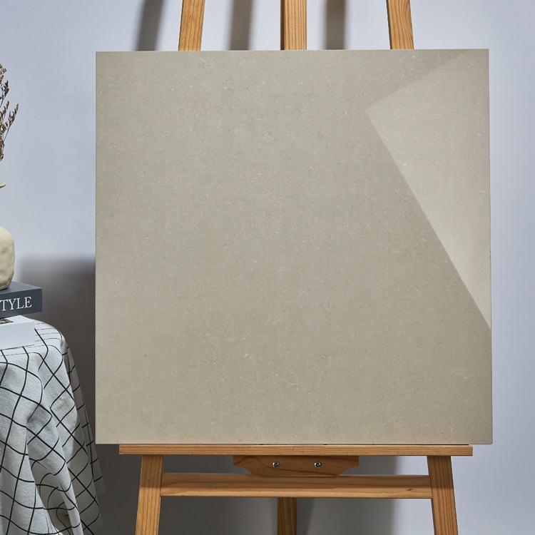 Gạch lát sàn nhà máy Trung Quốc màu xám nhạt và trắng sữa 60x60
