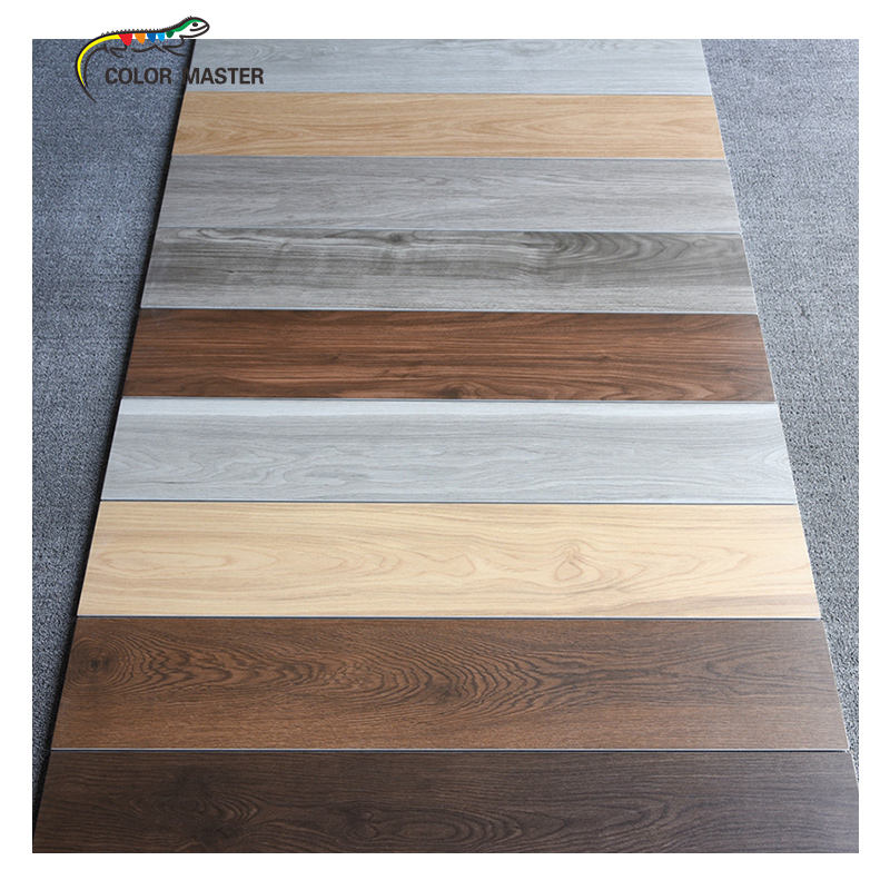 Gạch lát nền phòng khách men sứ vân gỗ, kích thước 150x900mm