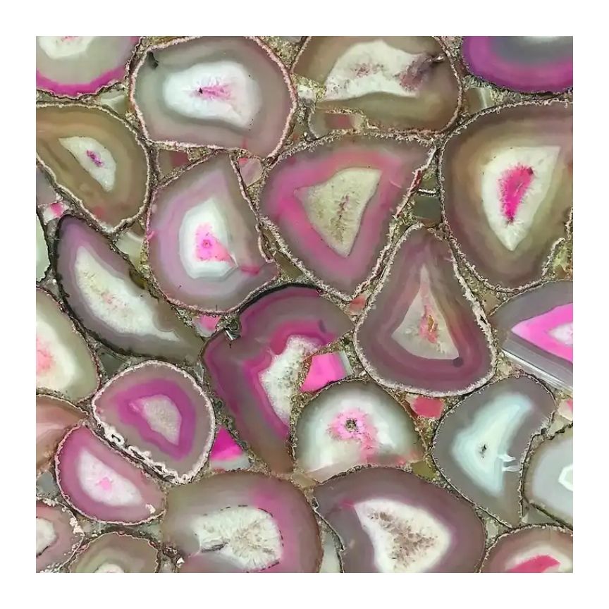 Gạch Mosaic Đá Cẩm Thạch Mã Não Xuyên Sáng Màu Xanh Hồng Tùy Chỉnh, Nội Thất Mộc Mạc Dùng Trang Trí Cho Căn Hộ, Phòng Khách, Phòng Tắm, Trực Tiếp Từ Nhà Máy