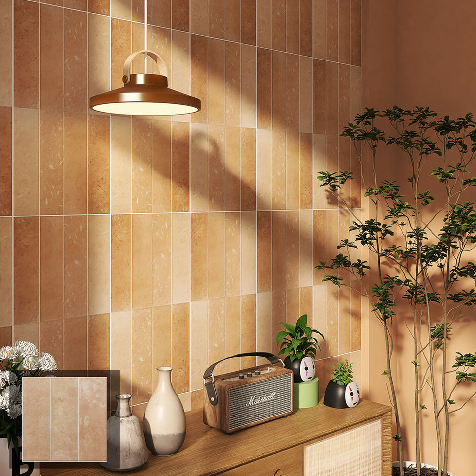 Gạch lát sàn và ốp tường gốm sứ thủ công mộc mạc ban công Nhà máy Phật Sơn Trung Quốc