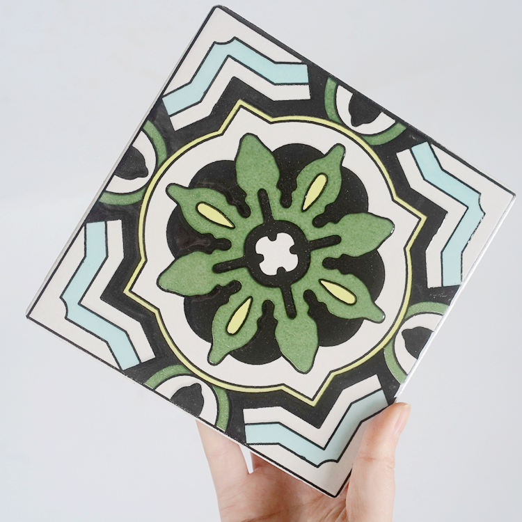 Gạch hoa văn trang trí cổ điển phong cách Victoria Bồ Đào Nha cho tường và sàn nhà bếp, phòng tắm 15x15cm