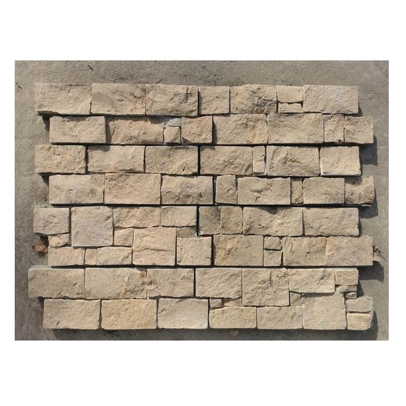 Gạch đá vôi vàng thân thiện môi trường tự nhiên và tấm ốp tường veneer đá phiến hình chữ nhật dùng để trang trí ngoại thất