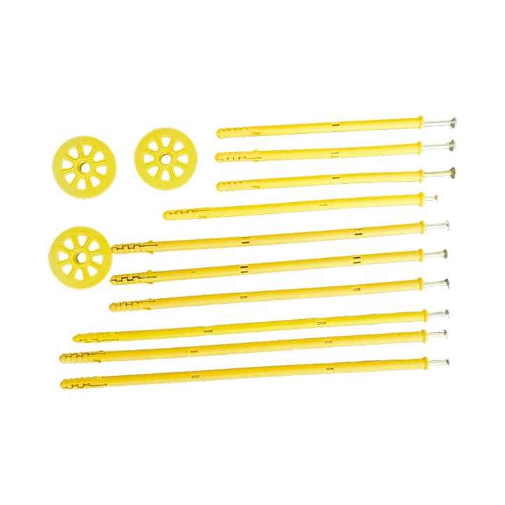 Bu lông nở nhựa 8mm tường khô màu vàng