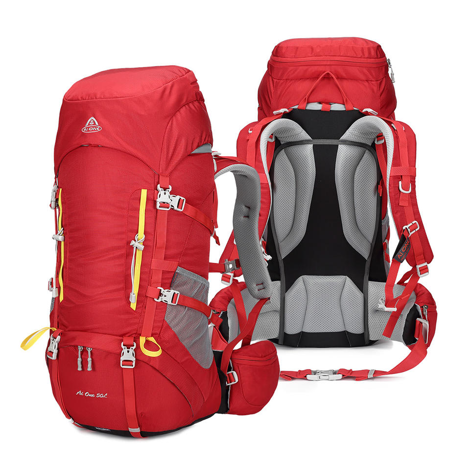 AIONE 50L Ba lô Chống Trộm Mới Tinh Chống Thấm Nước Lót Polyester Dùng cho Thể Thao Ngoài Trời Cắm Trại Đi Bộ Đường Dài Leo Núi Khóa Dạng Nắp Đậy