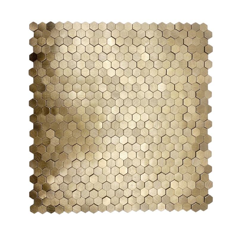 Tấm ốp tường bóc dán dạng gạch mosaic hình lục giác tròn