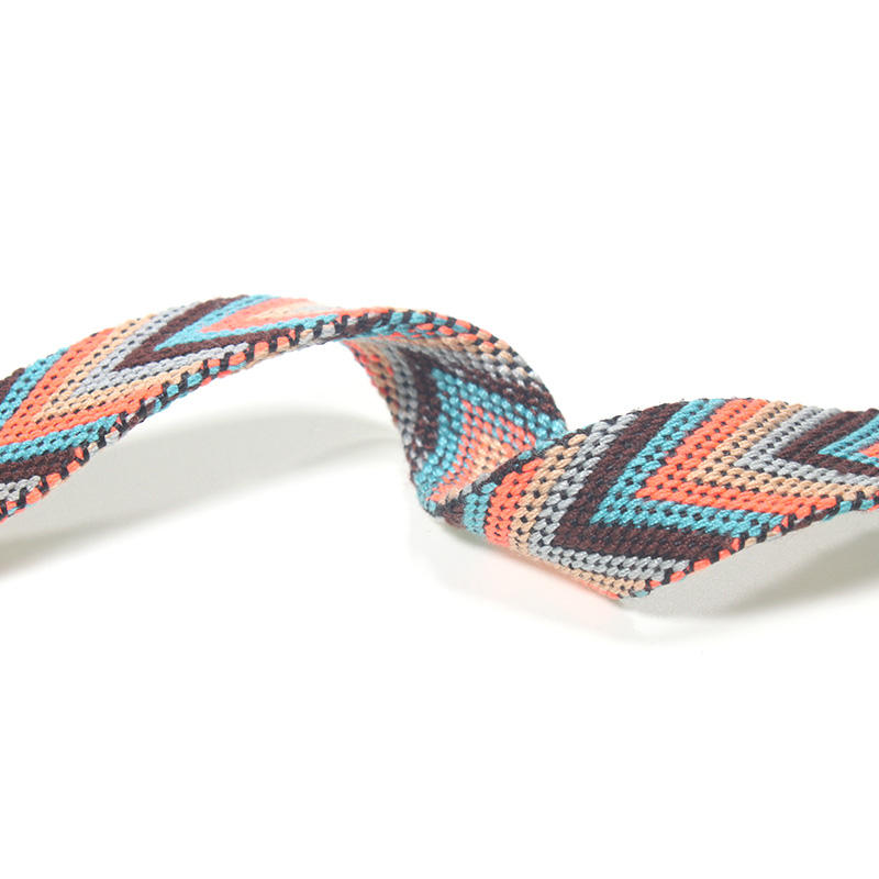 Bán sỉ Băng dệt Jacquard RPET nhiều màu sắc trang trí, dệt kim tùy chỉnh cho may mặc