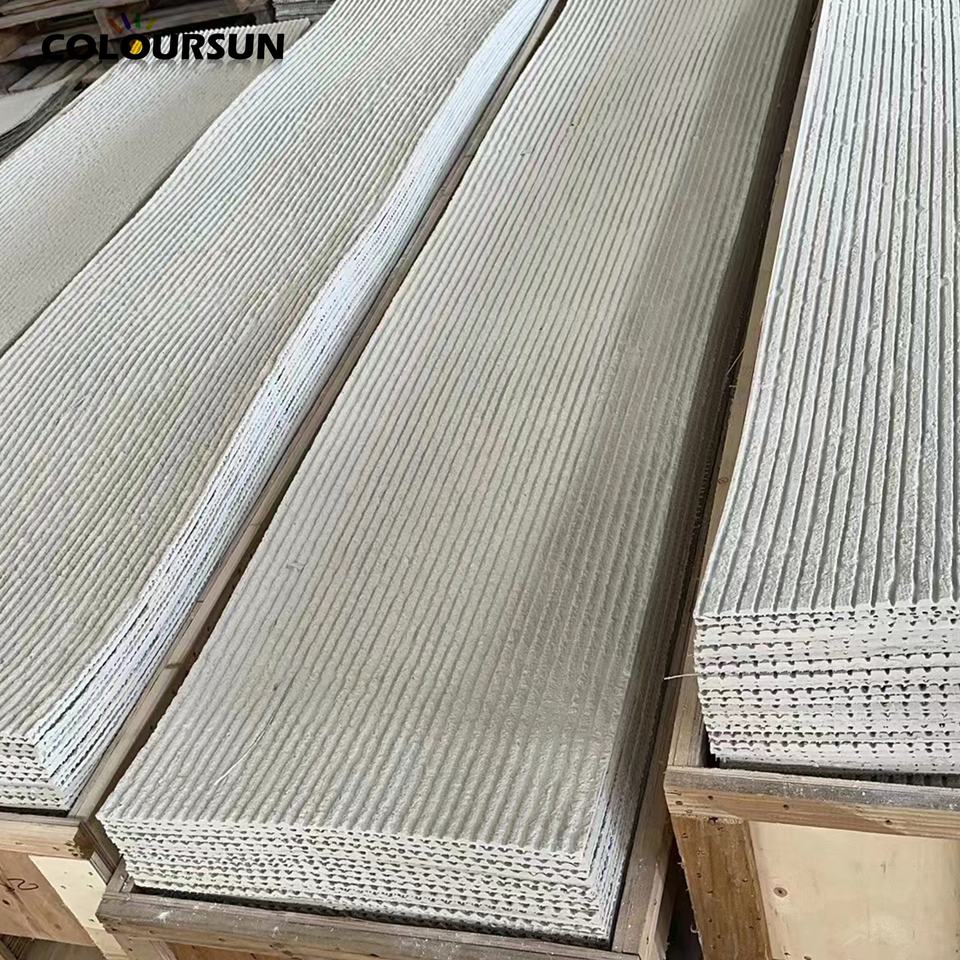 Ốp tường đá nhân tạo MCM thiết kế hiện đại, dẻo dai, chống cháy, bề mặt bóng mờ, dạng gạch đất sét cải tiến