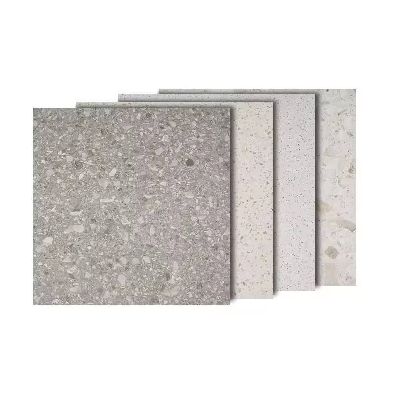 Gạch men toàn phần mờ hiện đại, khắc tinh tế, lát nền terrazzo cỡ lớn, trong nhà và ngoài trời, chống trơn trượt, chống thấm