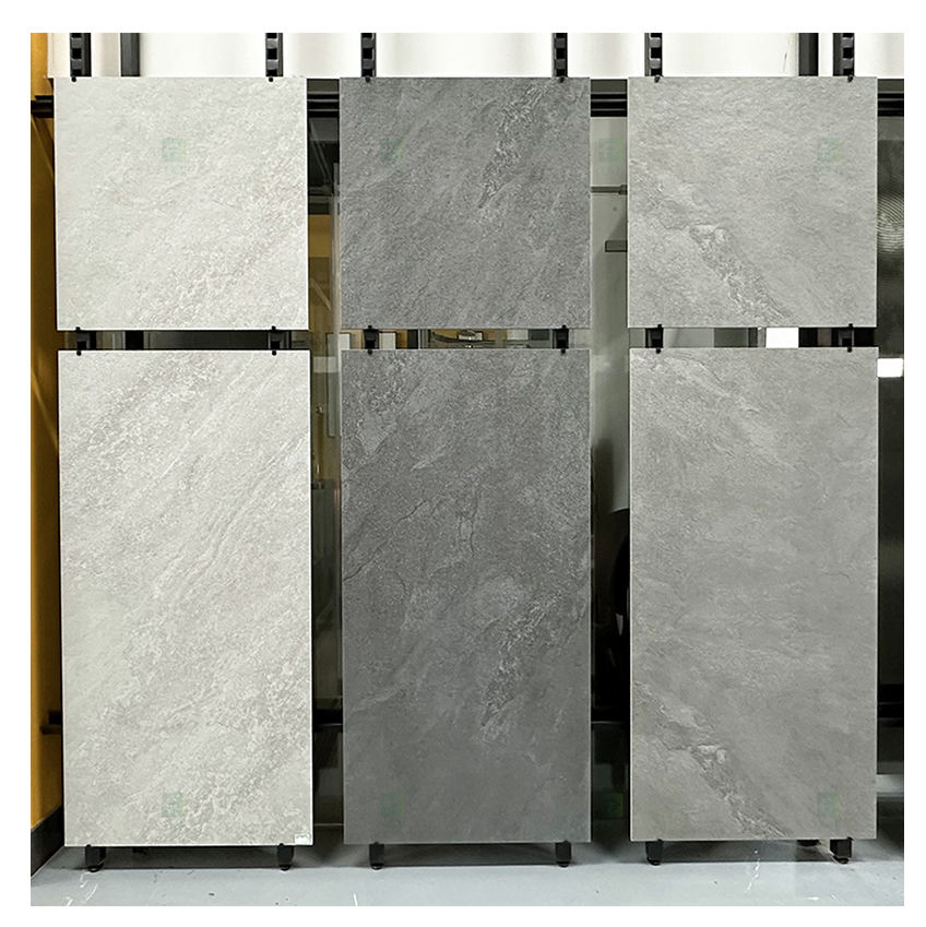 Gạch lát nền sứ đồng chất mộc mạc, bề mặt mờ chống trượt vân khuôn, 60x60 600x1200mm