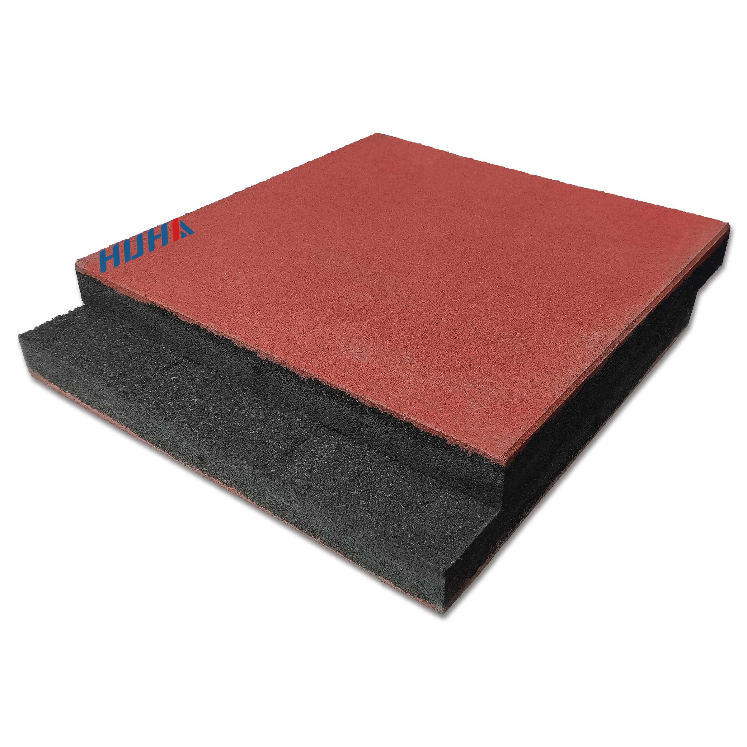 Tấm lót sàn cao su đỏ chất lượng cao HUHA dùng ngoài trời cho trường học, nhà trẻ, sân chơi, vườn, công viên, phòng tập thể dục
