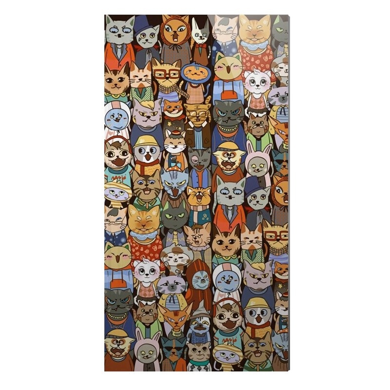 Gạch Ốp Tường Lớn Tùy Chỉnh Cho Phòng Tắm Chống Mài Mòn Men Mờ Hình Nền Anime Dễ Thương Thiết Kế Nghệ Thuật Cá Nhân Hóa Cho Khu Vực Khô Ráo