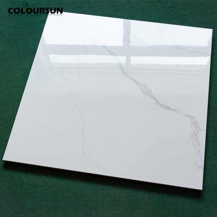 Bộ gạch men trắng hiện đại 60x60 cho cầu thang