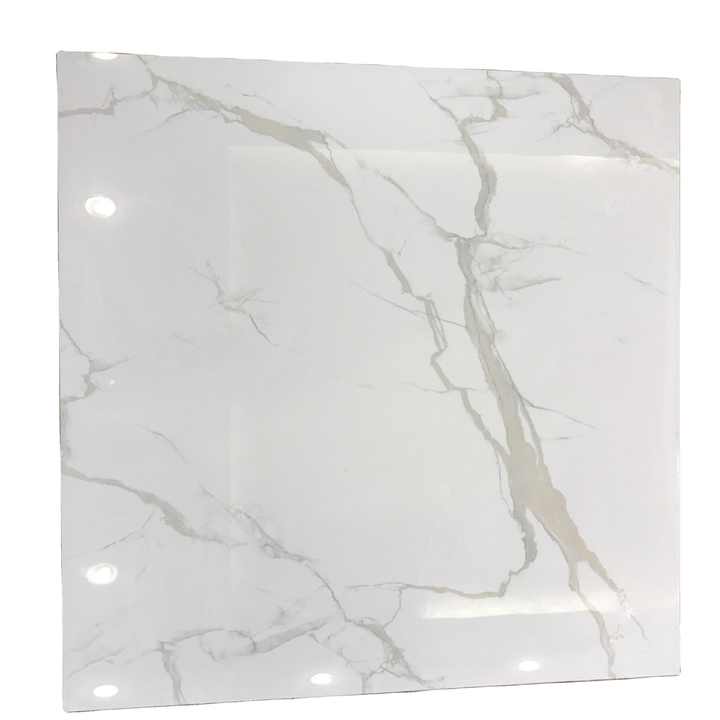 Gạch men bóng trắng Carrara 600*600 1200*600 cho biệt thự
