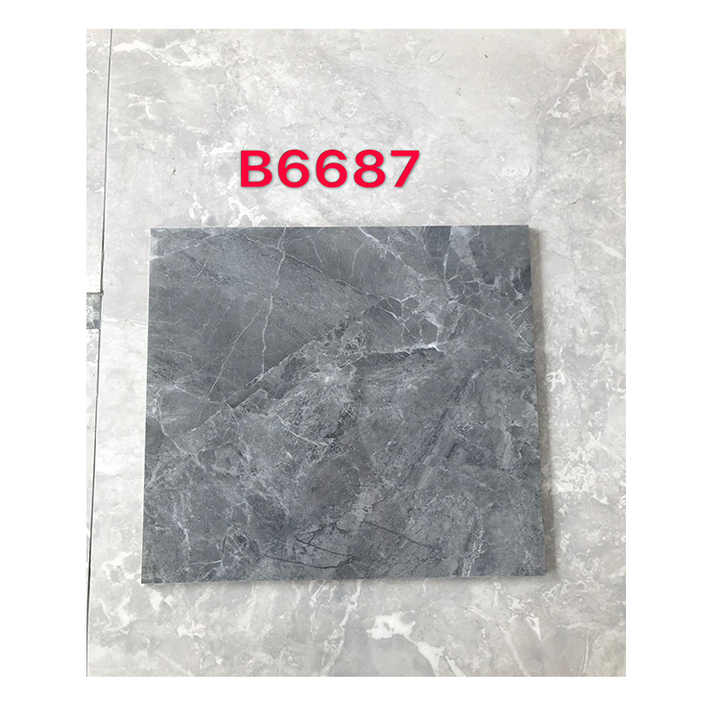 Gạch men sứ mài bóng màu xám đậm 600x600 dùng cho tường nội thất