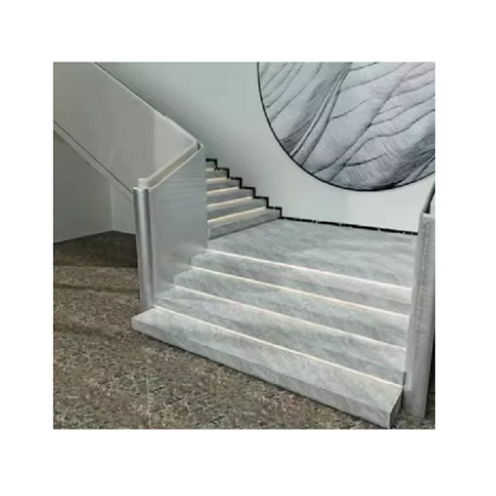 Cầu thang nổi sang trọng, thiết kế xa xỉ bằng đá granite và đá marble