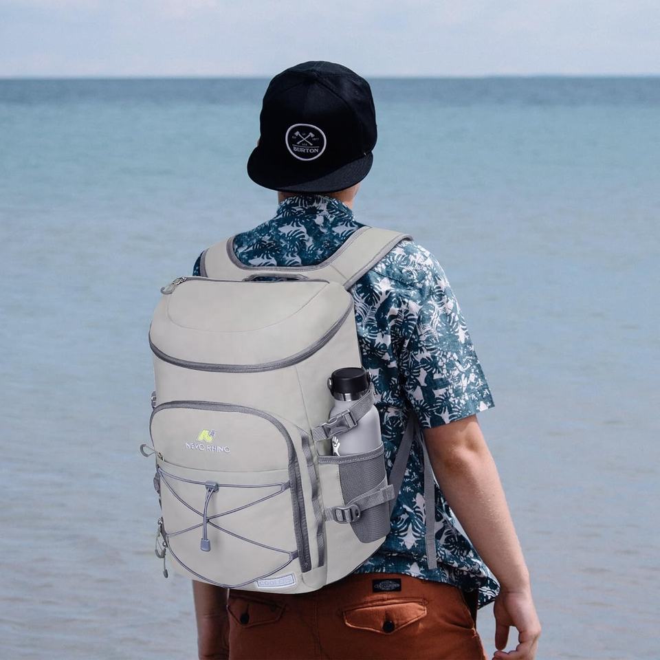 Sỉ Ba lô giữ lạnh nylon dung tích lớn 35L, chứng nhận CE, chứa được 30 lon đồ uống