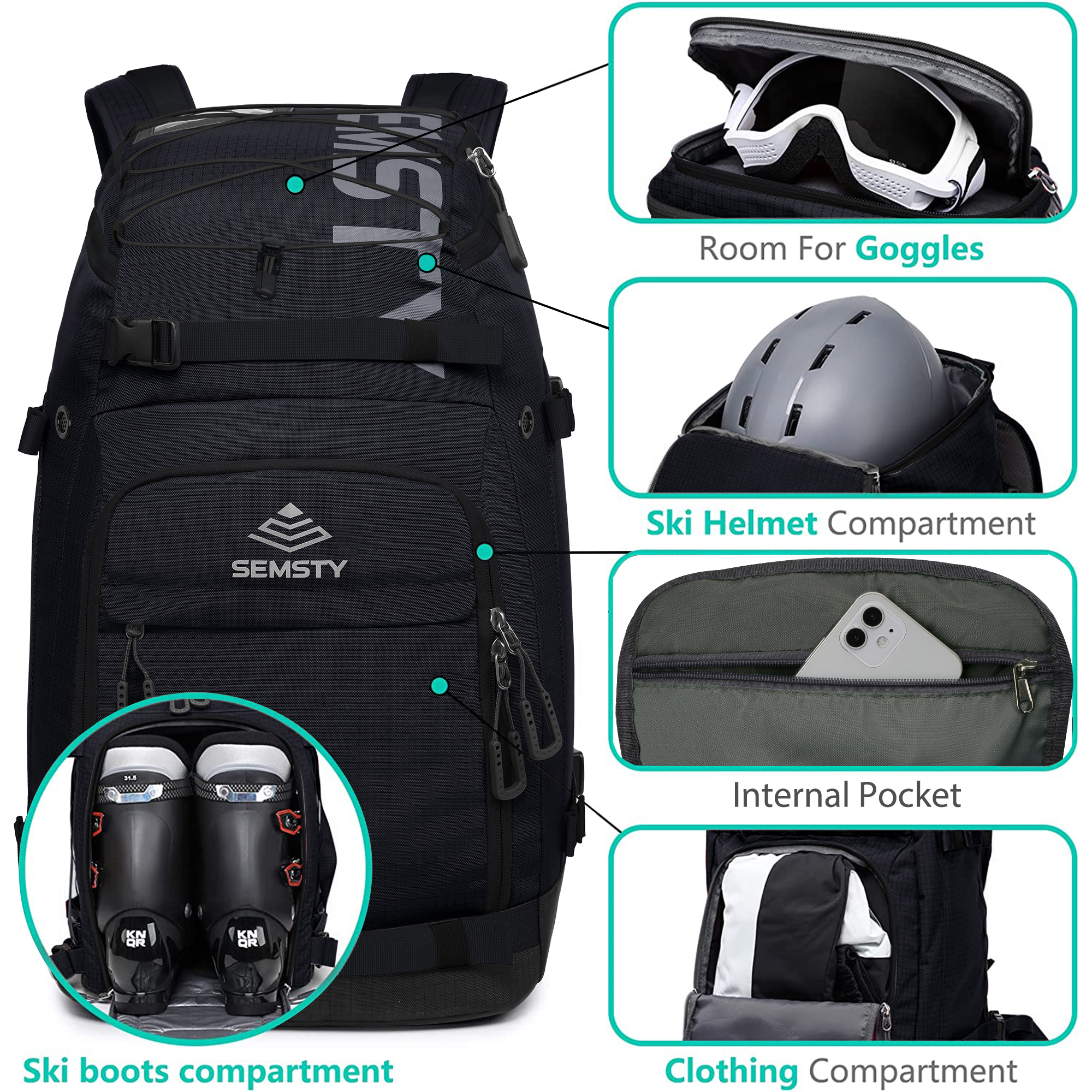 Túi Đựng Giày Patin, Giày Trượt Băng, Giày Trượt Tuyết Bằng Vải Nylon Tùy Chỉnh Cao Cấp Dành Cho Trẻ Em Và Người Lớn