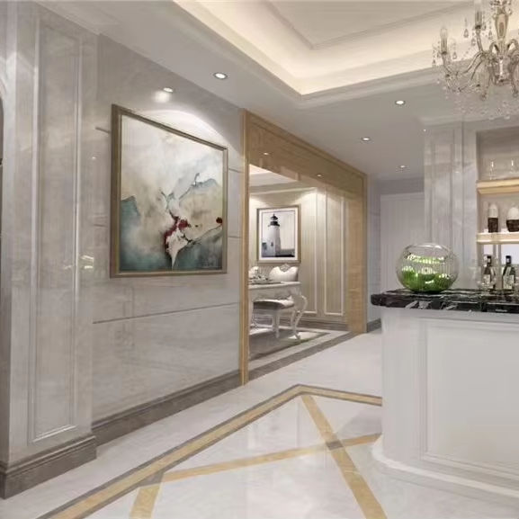 Gạch lát nền và tường nhà mài bóng men gốm sứ giả đá cẩm thạch 80x80cm giá xuất xưởng