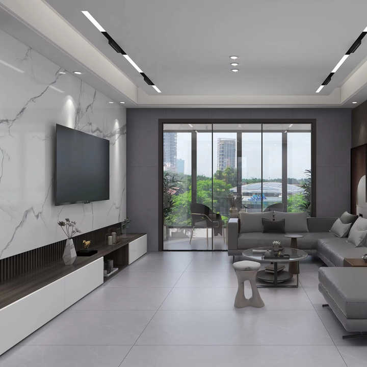 Viên gạch lát sàn men sứ mài bóng hoa văn hiện đại sang trọng 750x1500 mm dùng trang trí nội thất