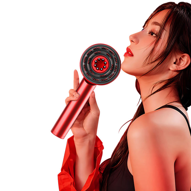 Lược điện ánh sáng đỏ kích mọc tóc Bình phân phối dầu dưỡng tóc Lược duỗi tóc
