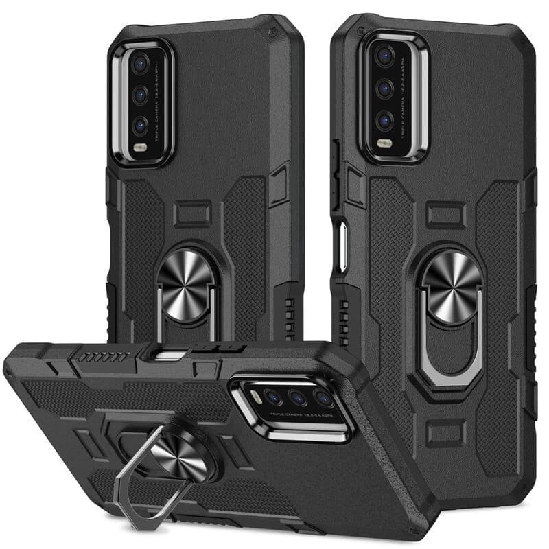 Ốp Lưng Điện Thoại Vivo Y17s Chất Lượng Cao Giáp Từ Tính TPU, Có Vòng Đỡ Sạc Không Dây, Chống Trượt Chống Sốc (Bán Buôn)