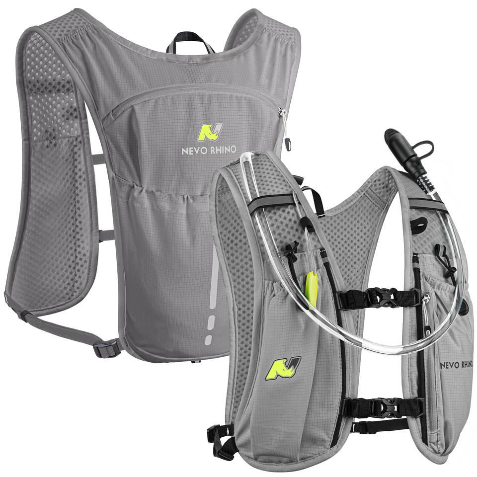 Áo vest chạy bộ nylon cách nhiệt nhẹ, tương thích với túi nước 1.5L, dùng cho các chuyến phiêu lưu đạp xe và ba lô ngoài trời