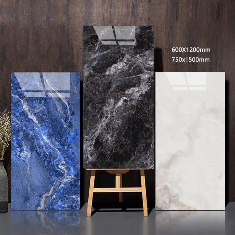 Gạch ốp lát sứ tráng men bóng vân đá cẩm thạch sang trọng 60x120