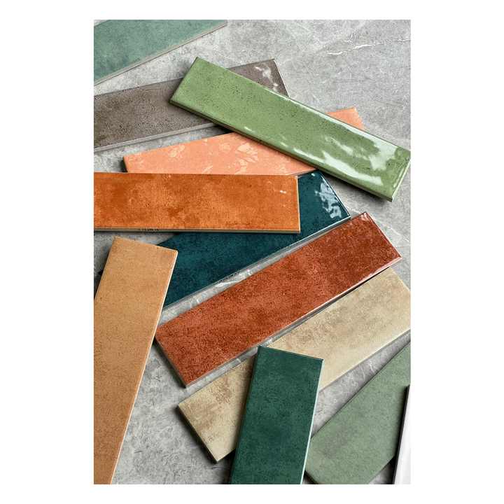 Gạch ốp tường ngoại thất phổ biến ở các nước Trung Á 75x300mm màu trơn và màu sắc