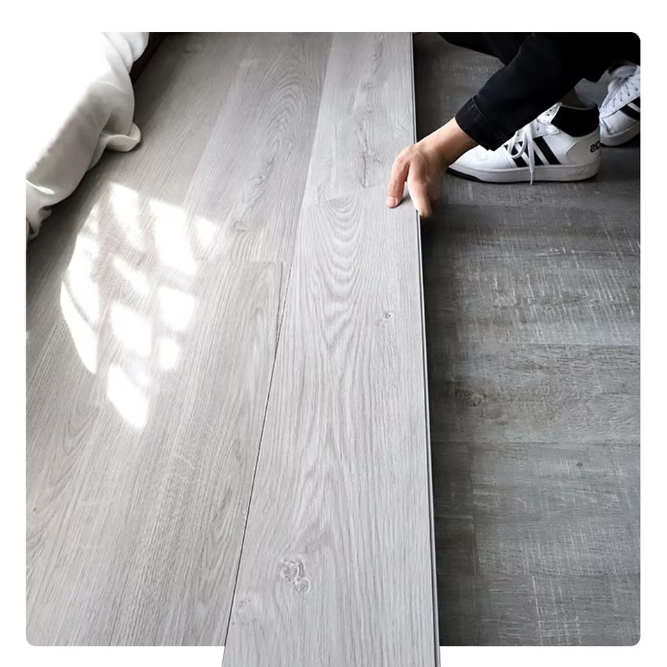 Sàn nhựa vinyl cứng dạng tấm SPC LVT PVC chống thấm nước màu gỗ có lớp đệm Unilin Click Modern Factory
