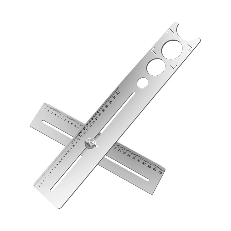 Vị trí lỗ gạch thép không gỉ đánh bóng hai mặt có thể điều chỉnh để đánh dấu vị trí tường thước kẻ cắt lỗ gạch